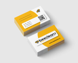 Beeclean visitekaart laten ontwerpen plakdame Rotterdam