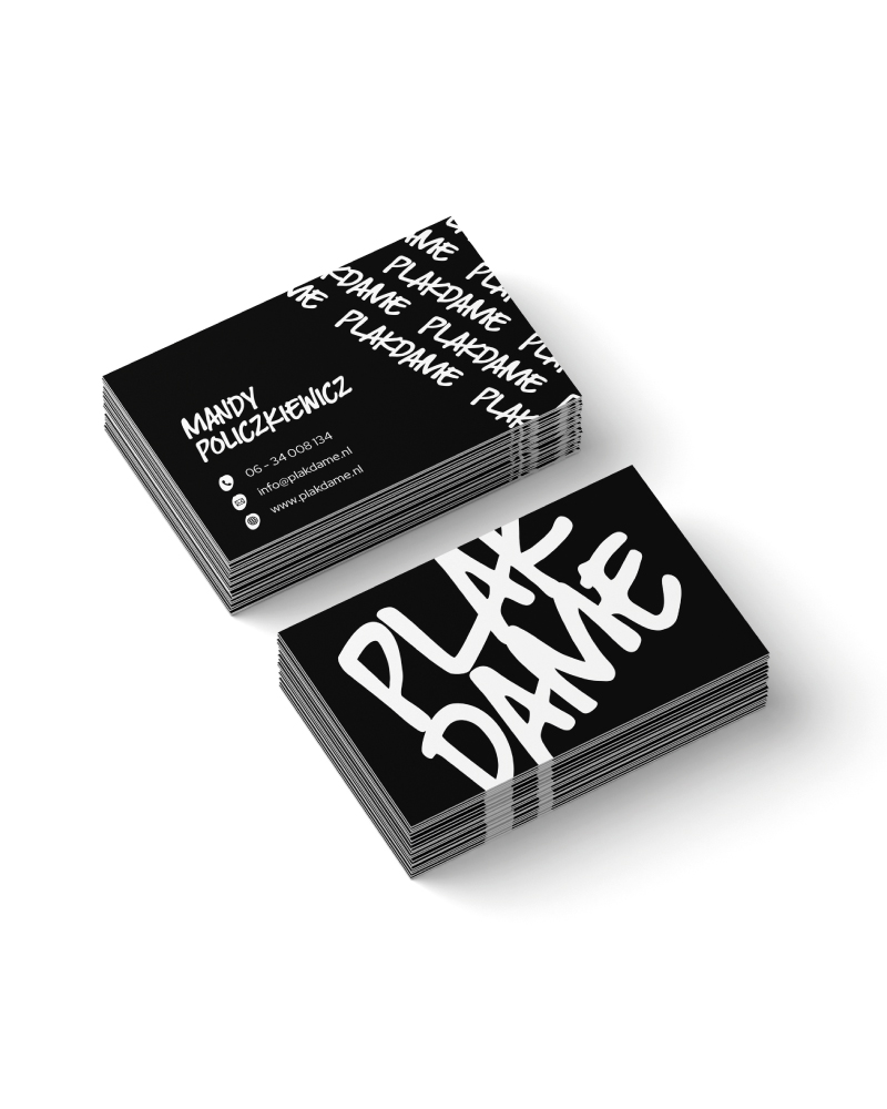 Plakdame visitekaart laten ontwerpen in Rotterdam