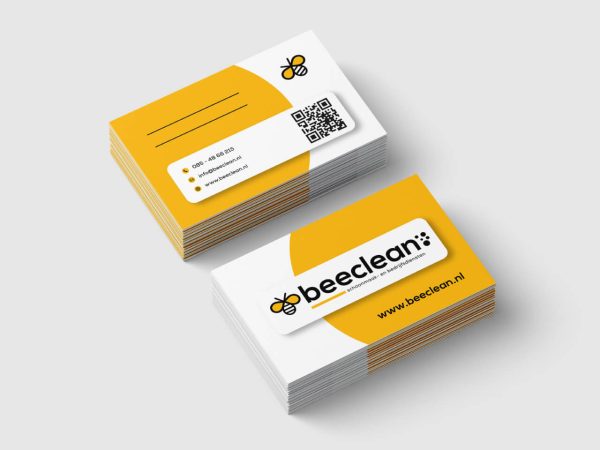 Beeclean visitekaart laten ontwerpen plakdame Rotterdam