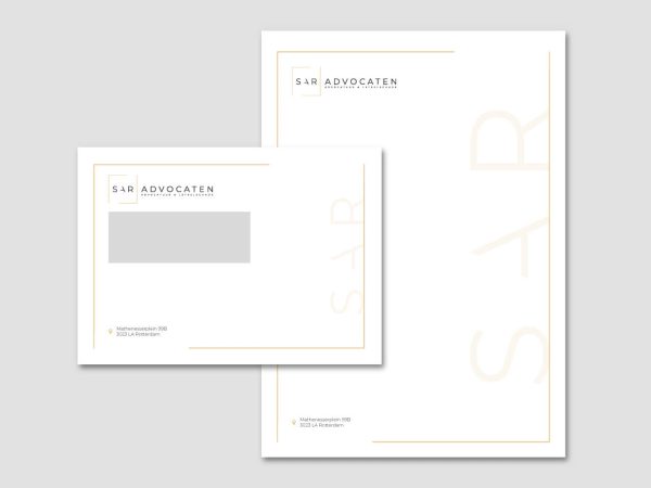 SAR Advocaten Envelop ontwerp Plakdame Rotterdam