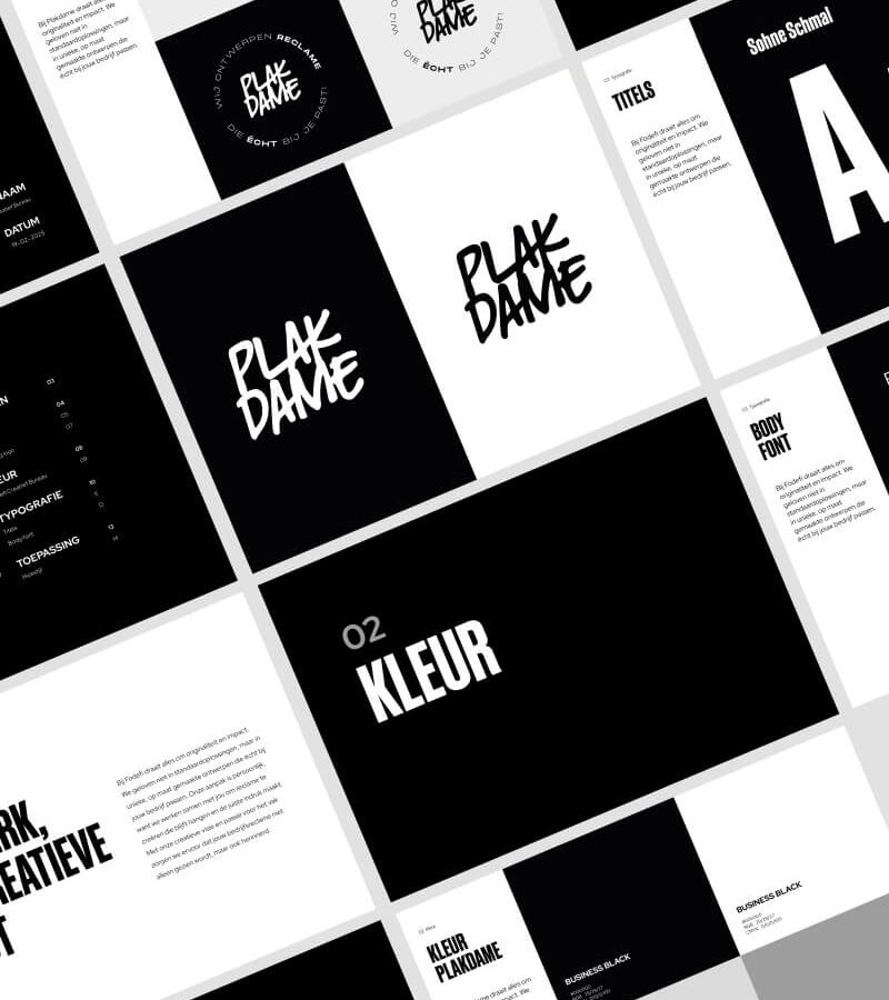 Logo laten ontwerpen huisstijl maken Plakdame Rotterdam Reclame